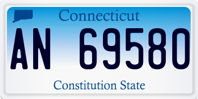 CT license plate AN69580