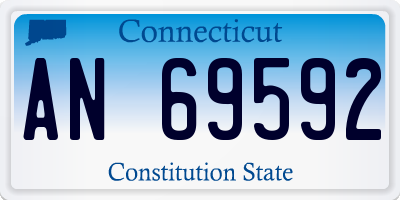 CT license plate AN69592