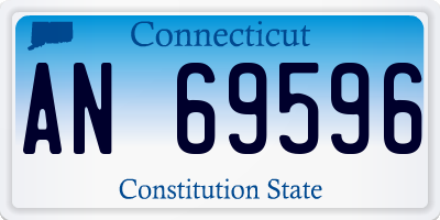 CT license plate AN69596