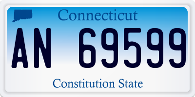 CT license plate AN69599