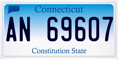 CT license plate AN69607