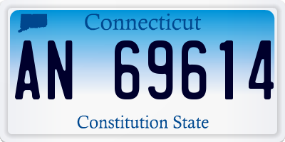 CT license plate AN69614