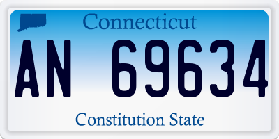 CT license plate AN69634