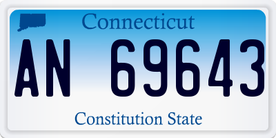 CT license plate AN69643