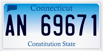 CT license plate AN69671