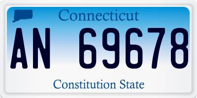 CT license plate AN69678