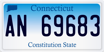 CT license plate AN69683