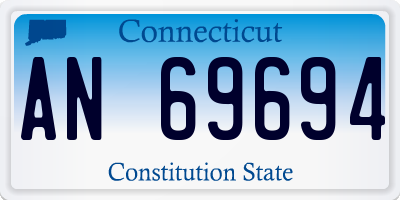 CT license plate AN69694