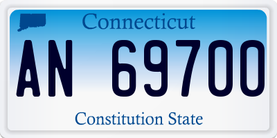 CT license plate AN69700