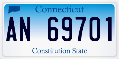 CT license plate AN69701