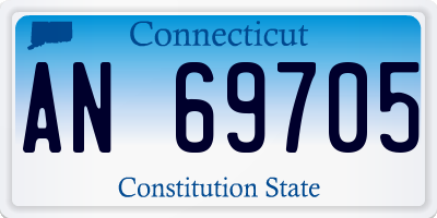 CT license plate AN69705