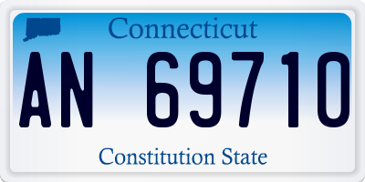CT license plate AN69710