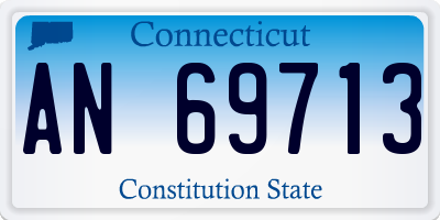 CT license plate AN69713