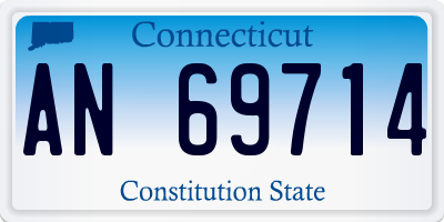 CT license plate AN69714