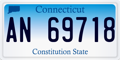 CT license plate AN69718