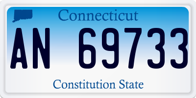 CT license plate AN69733