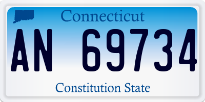 CT license plate AN69734