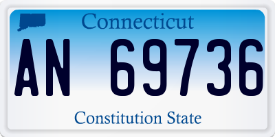 CT license plate AN69736