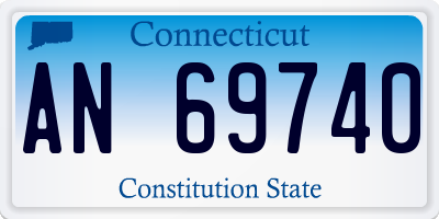 CT license plate AN69740