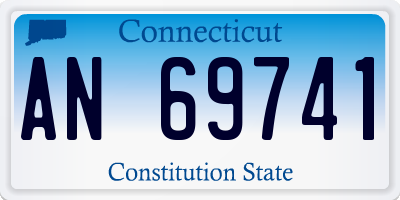 CT license plate AN69741