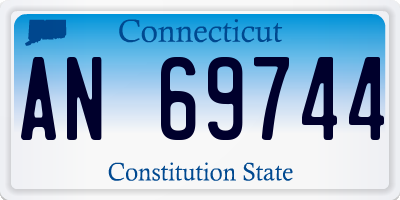 CT license plate AN69744