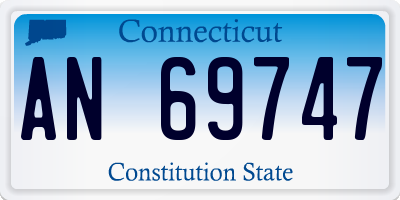 CT license plate AN69747