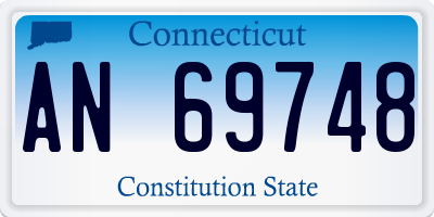 CT license plate AN69748