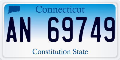 CT license plate AN69749