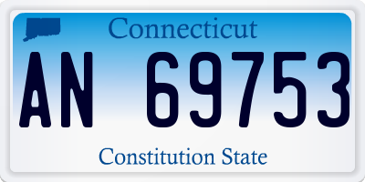 CT license plate AN69753