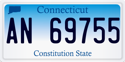 CT license plate AN69755