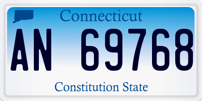 CT license plate AN69768