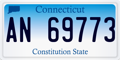 CT license plate AN69773