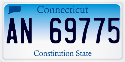 CT license plate AN69775