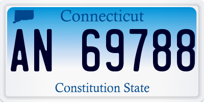 CT license plate AN69788