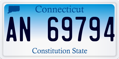 CT license plate AN69794