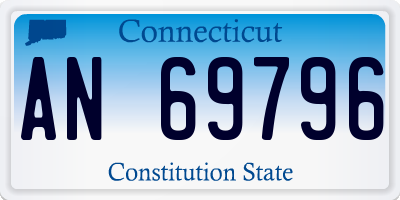 CT license plate AN69796