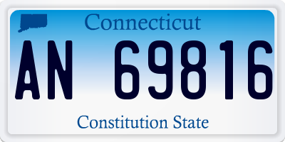 CT license plate AN69816