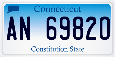 CT license plate AN69820