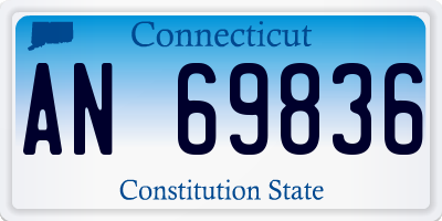 CT license plate AN69836