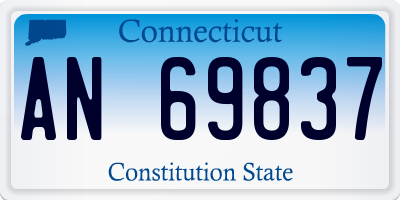 CT license plate AN69837