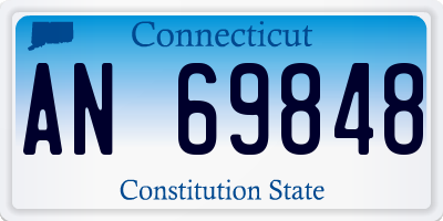 CT license plate AN69848
