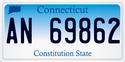 CT license plate AN69862