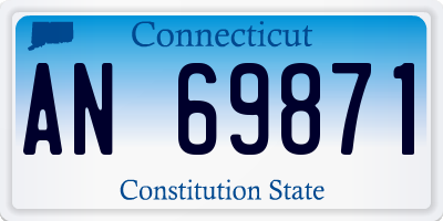 CT license plate AN69871