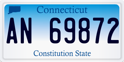 CT license plate AN69872