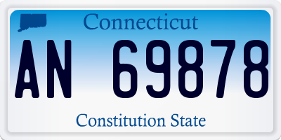 CT license plate AN69878