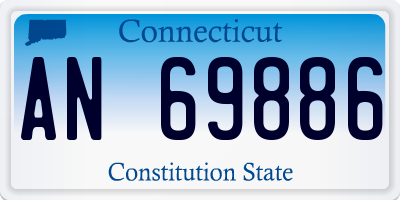 CT license plate AN69886