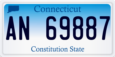 CT license plate AN69887