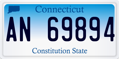 CT license plate AN69894