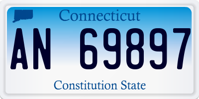 CT license plate AN69897