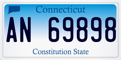 CT license plate AN69898